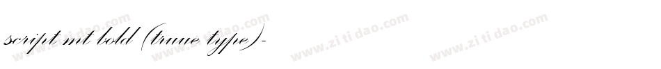script mt bold (truue type)字体转换